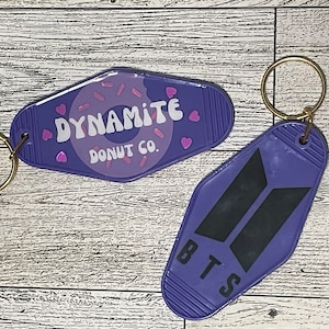 Dynamite Donut Co. vintage motel style keychain