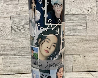 Yoongi Suga of BTS Collage Tumbler