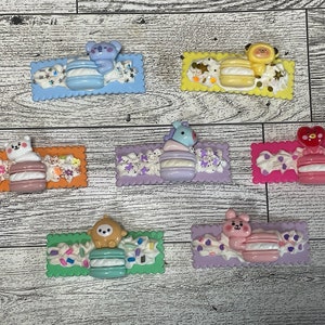 BTS BT21 Cloud Planet Macaron Hair Clips - Koya-RJ-Shooky-Mang-Chimmy-Tata-Cooky
