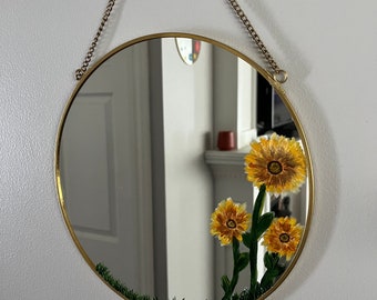 Hand painted | flower | accent | mirror