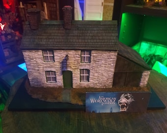 Diorama de um lobisomem americano no pub de Londres