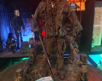 Sexta-feira, 13º Diorama da doca do acampamento Crystal Lake