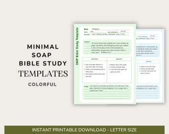 SOAP Bible Study Template | Digital Bible Journal (PDF)