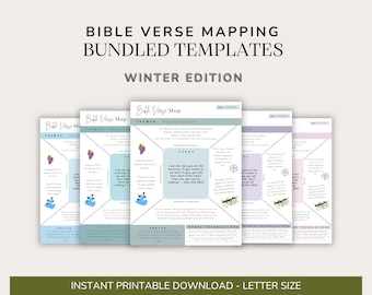Winter Bible Verse Mapping Template | Printable Bible Study (Digital Download)