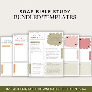SOAP Bibelstudienvorlage | Druckbare Bibel Reflection (Digitaler Download)