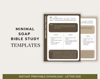 SOAP Bible Study Template | Digital Journal (PDF)