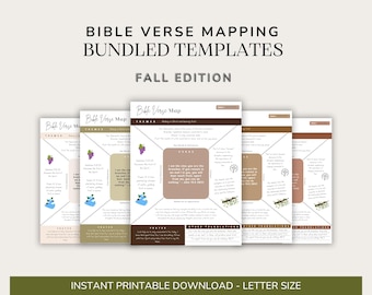 Fall Bible Verse Mapping Template | Printable Bible Study (Digital Download)