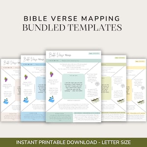Spring Bible Verse Mapping Template | Floral Bible Study (Digital Download)