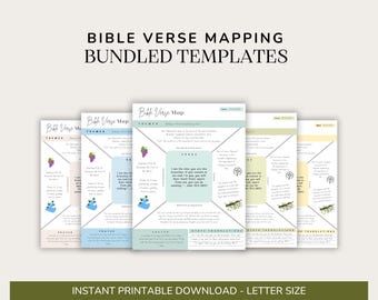 Spring Bible Verse Mapping Template | Floral Bible Study (Digital Download)