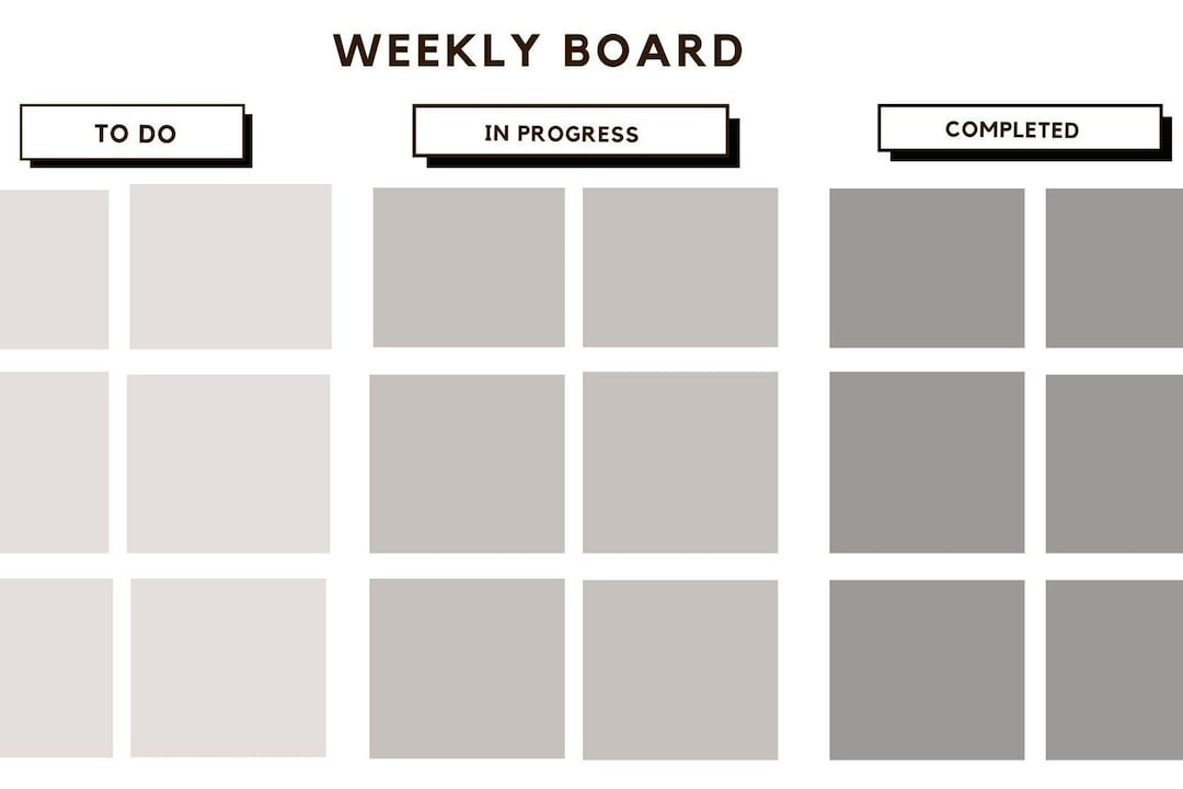 Weekly Kanban Board - Etsy