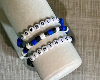 Lightning hockey team bracelet set made to your size