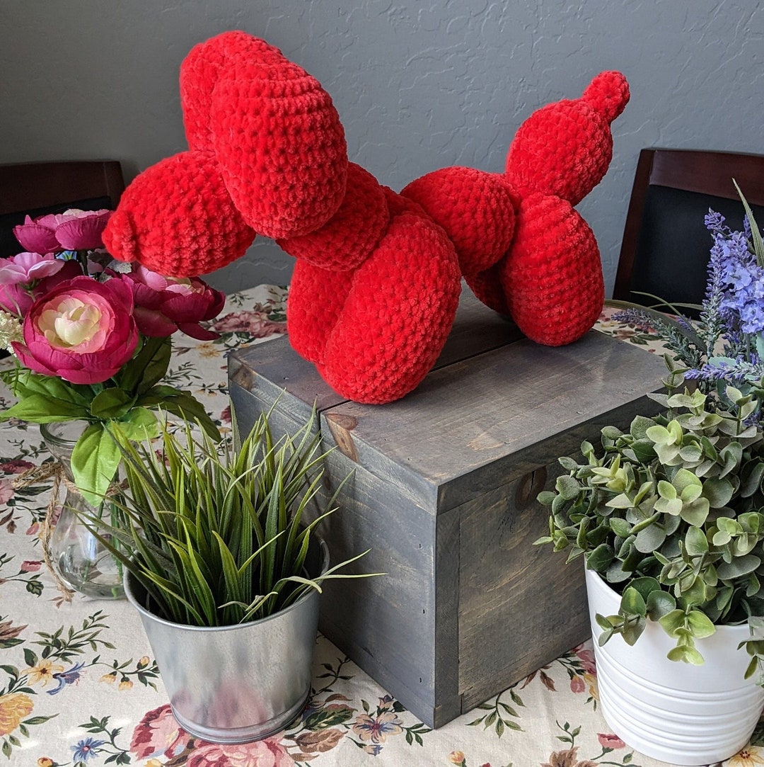 Crochet Balloon Dog Nosew Amigurumi Balloon Dog Plush Etsy