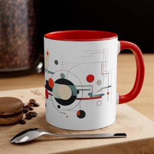 Abstract Artwork Coffee Mug - Colorful and Minimalist Design, Abstract art mug, Geometric design,  Accent Coffee Mug, 11oz
