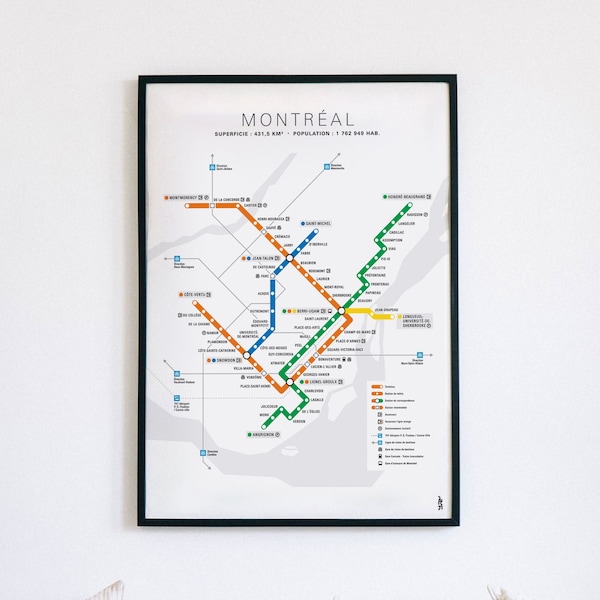 Affiche officielle métro de Montréal - Official poster of the Montreal metro