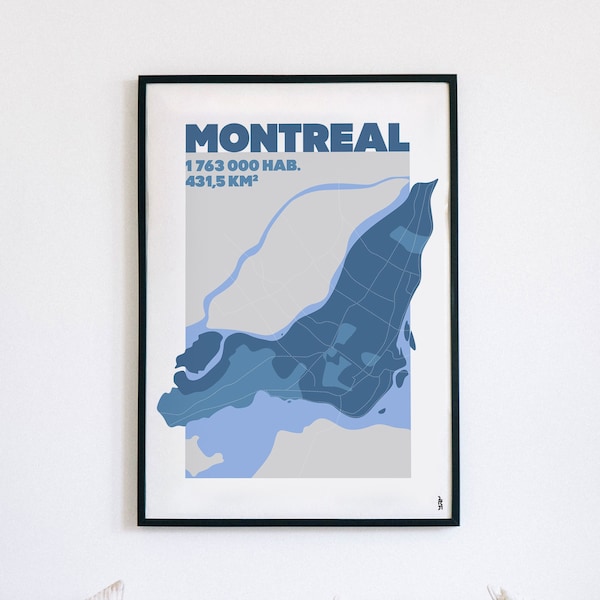Affiche aérienne de Montréal