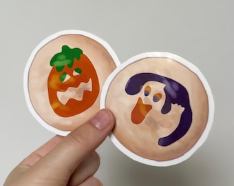 Biscotti di zucchero di Halloween, adesivo zucca e fantasma
