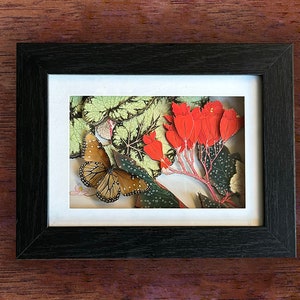 Framed Butterfly Japanese Paper Craft Shadow Box