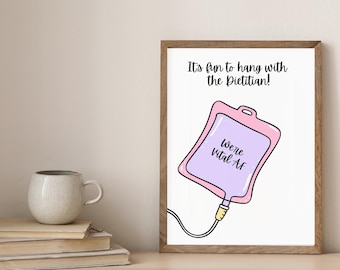 Dietitian IV Bag Print: Healthcare Office Decor (Digital Download)