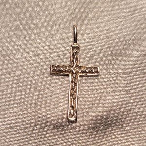 Filigree cross pendant sterling silver