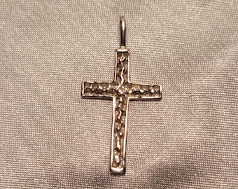 Filigree cross pendant sterling silver