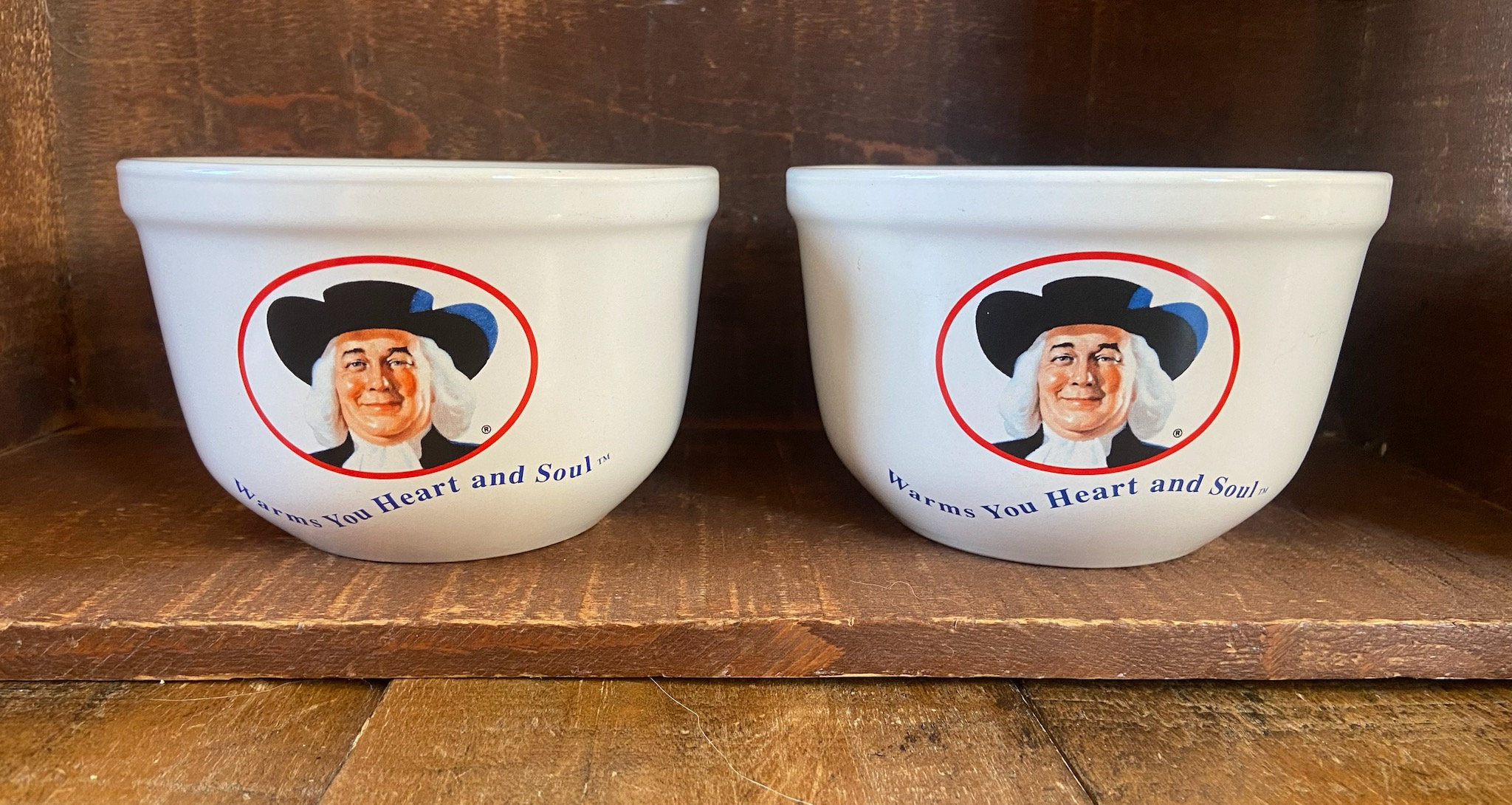 Vintage Houston Harvest Quaker Oats Ceramic Cereal Oatmeal Bowls Set of