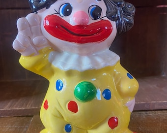 Vintage Clown Coin Piggy Bank