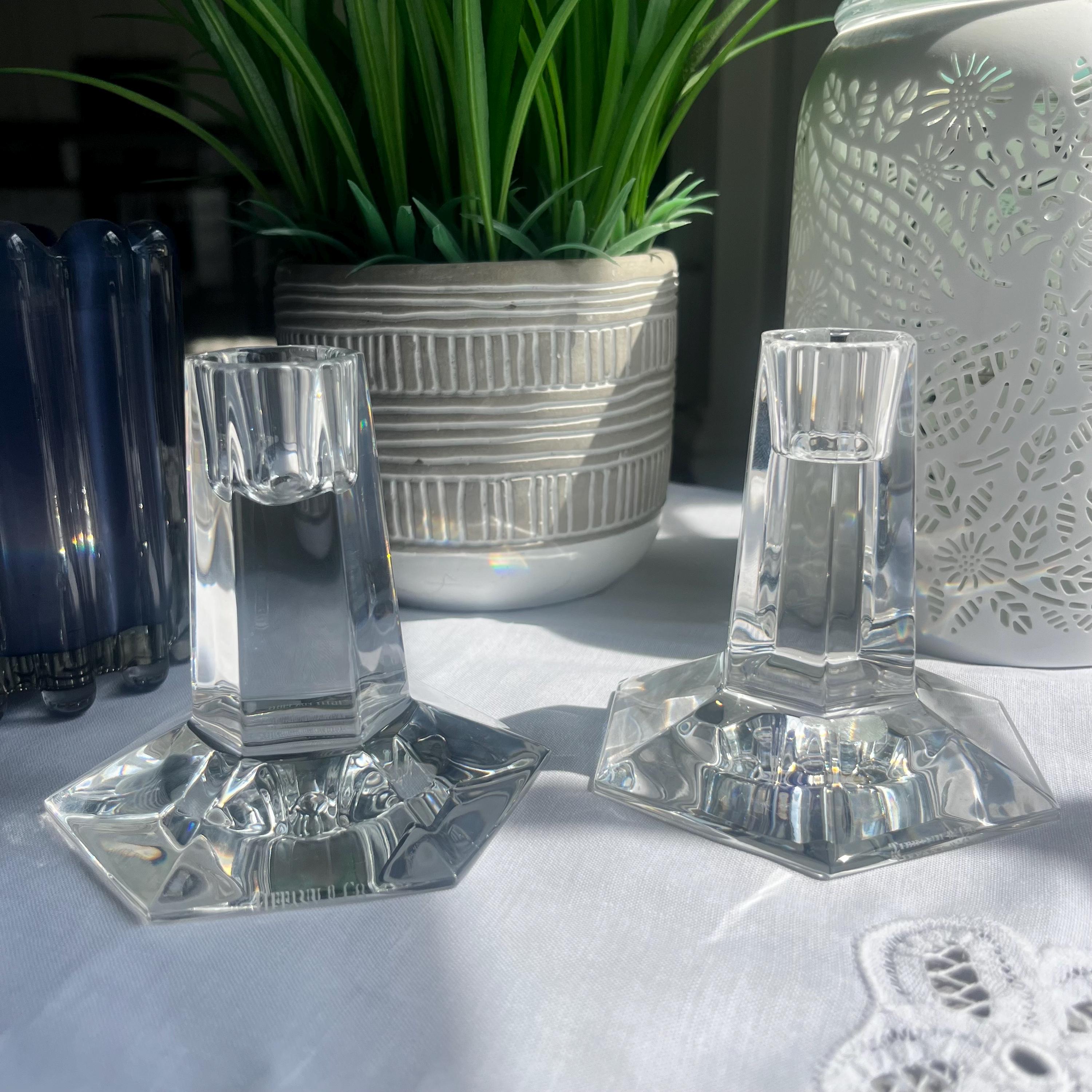 Tiffanys and Co Crystal Candlesticks - Etsy