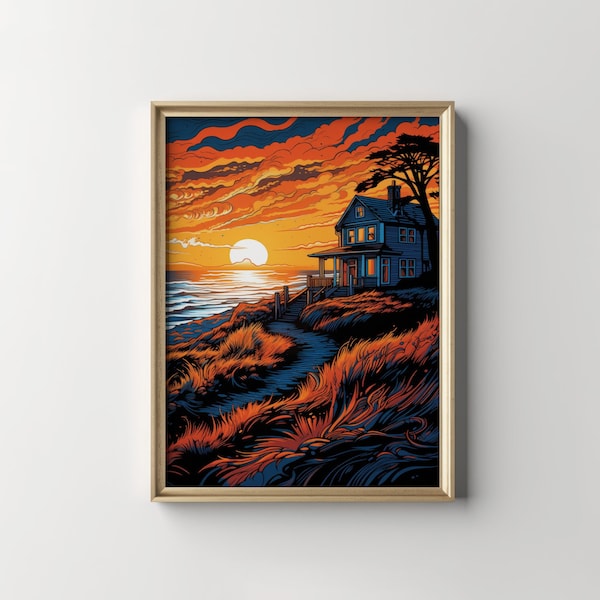 Seaside Painting Etsy