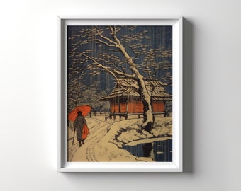 Utagawa Hiroshige Geisha Vintage Japanese Landscape Digital Printable Wall Art Instant Download Woodblock Print Poster Living Room Wall Art