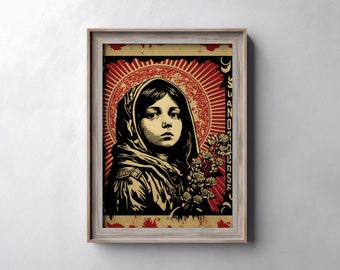 Shepard Fairey Banksy Art Digital Printable Wall Art Instant Download Street Art Print Feminist Wall Art Poster | Modern Home Decor Artwork
