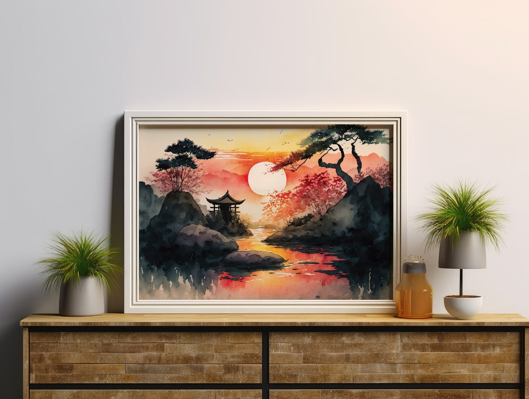 Zen Garden Japanese Wall Art Digital Printable Art Instant Download ...