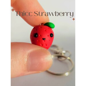 Cute Strawberry Keychain Funny Strawberry Keychain Gift For Friend Kawaii Strawberry Keychain