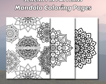 Mandala Malbuch, 25+ Malseiten für Kinder, Ausmalbilder für Erwachsene, Malbuch für Kinder, Beruhigende Malseiten, Muster Malseiten