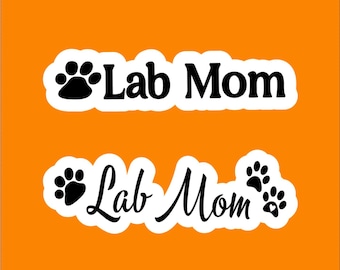 Lab Mom Waterproof Sticker – Labrador Dog Decal