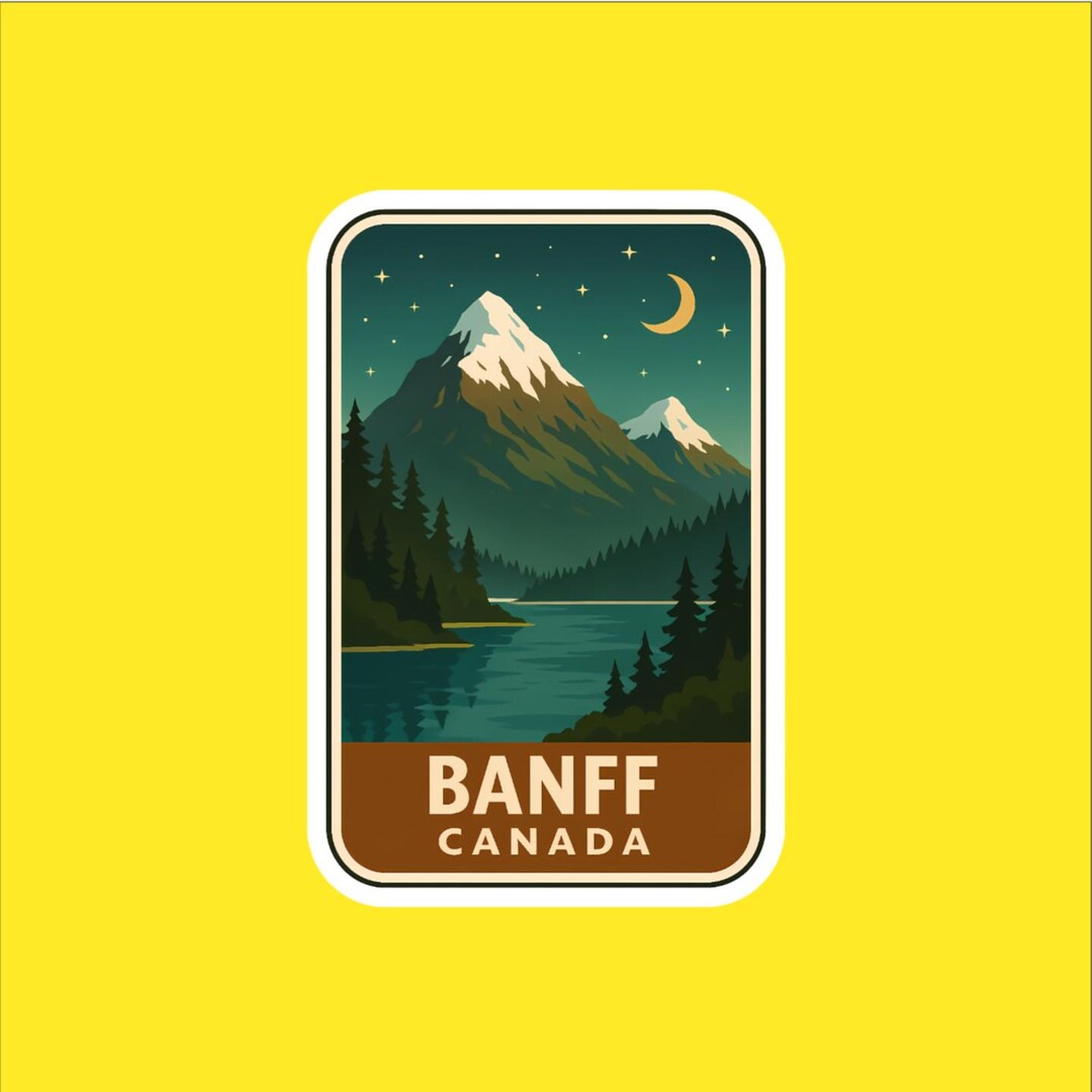 Shellshag Sticker Banf Banff Canada Collectible Travel Sticker - Etsy