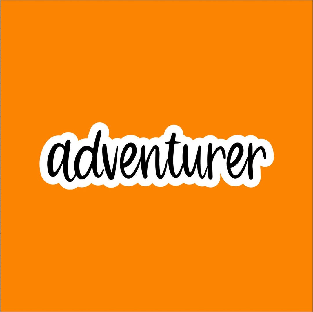 Adventurer Sticker - Black Vinyl Waterproof Decal - Etsy