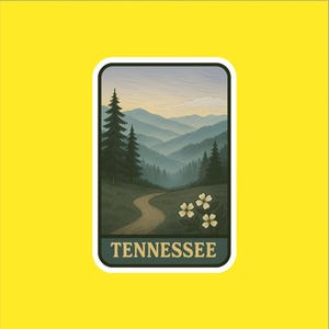 State of Tennessee Collectible Travel Sticker