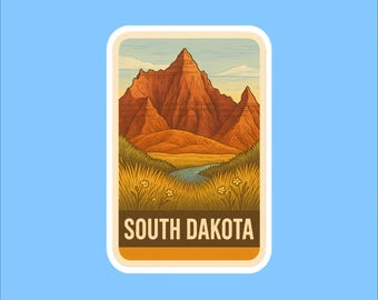 State of South Dakota Collectible Travel Sticker