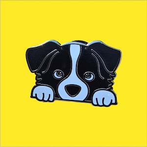 Border Collie Pin - Enamel Pin, Lapel Pin, Dog Pin, Hard Enamel Pin