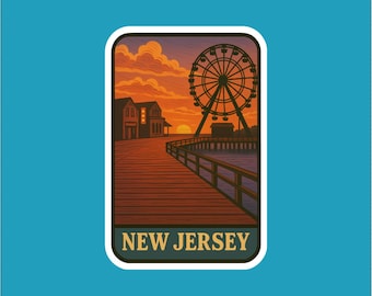 State of New Jersey Collectible Travel Sticker