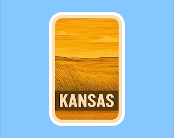 State of Kansas Collectible Travel Sticker
