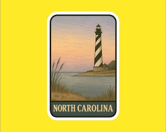State of North Carolina Collectible Travel Sticker