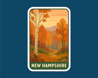 State of New Hampshire Collectible Travel Sticker