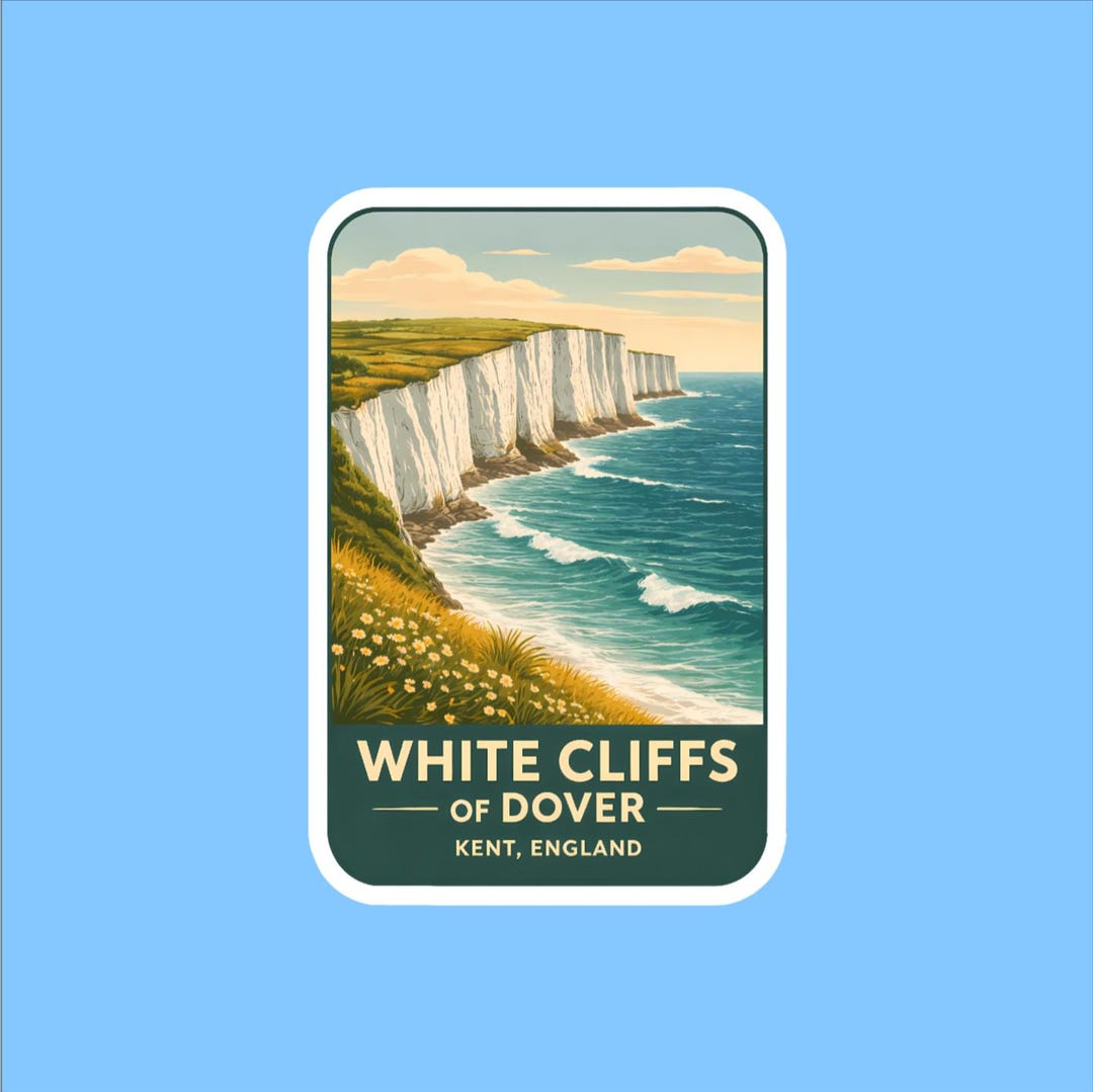 Dover Stickers White Cliffs of Dover, England Collectible Travel Sticker - Etsy