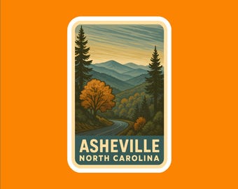 Asheville North Carolina Collectible Travel Sticker