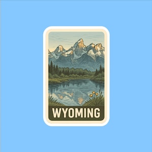 State of Wyoming Collectible Travel Sticker