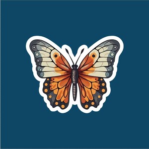 Butterfly Sticker - 2.5&quot; Waterproof Sticker, Butterfly Sticker, Butterfly Decal