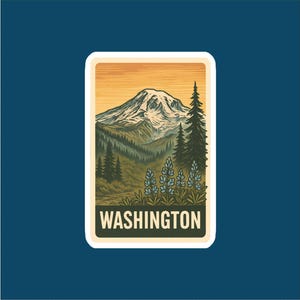State of Washington Collectible Travel Sticker