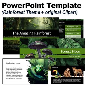 Powerpoint Template - Rainforest theme (plus some clipart)