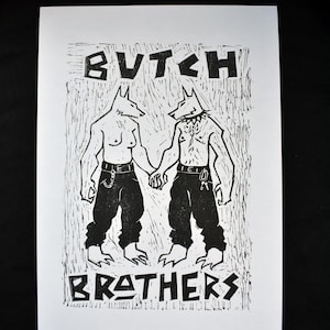 BUTCH BROTHERS | A4 linoleumtryck